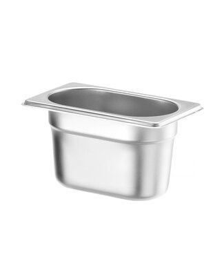 Hendi Budget Line Gastronormbak rvs 1/9-100 mm diep 1 ltr zonder greep Budget Line - Hendi