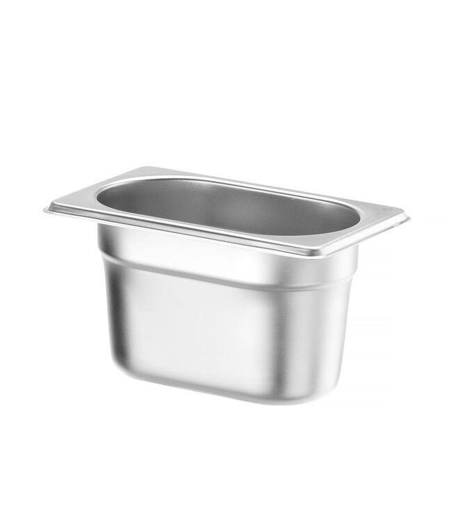 Gastronormbak rvs 1/9-100 mm diep 1 ltr zonder greep Budget Line - Hendi