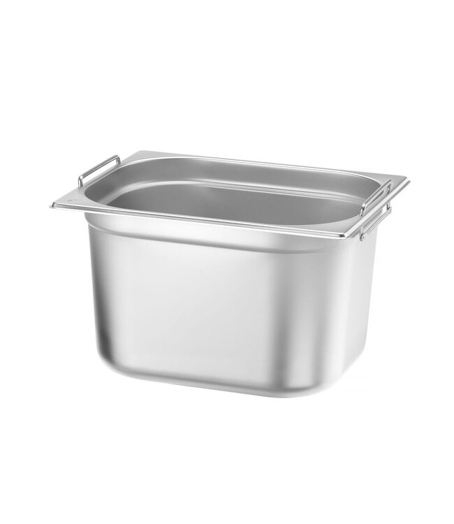 Gastronormbak rvs 1/2-200 mm diep 12,5 ltr met handgreep Budget Line - Hendi