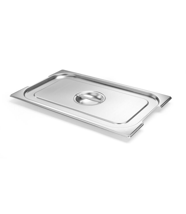 Gastronormdeksel rvs 1/1 met handgreepuitsparing voor Budget Line GN containers - Hendi
