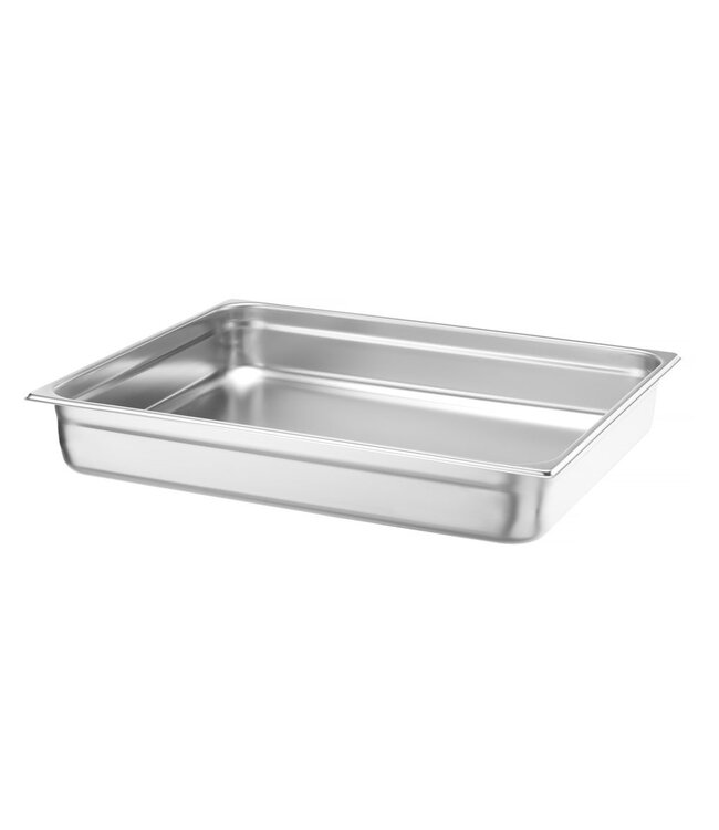 Gastronormbak rvs 2/1-100 mm diep 30 ltr zonder greep Profi Line- Hendi