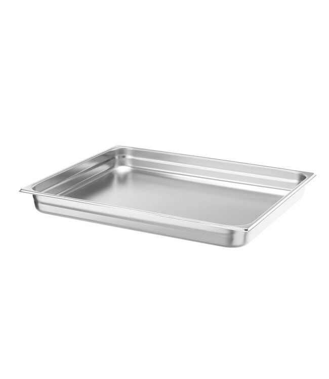 Gastronormbak rvs 2/1-065 mm diep 19 ltr zonder greep Profi Line- Hendi