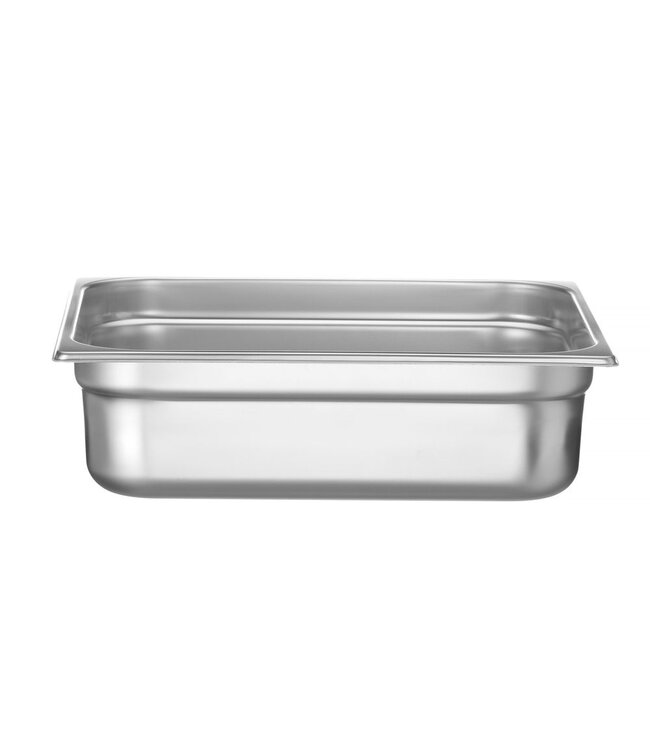 Gastronormbak rvs 2/3-100 mm diep 9 ltr zonder greep Profi Line- Hendi