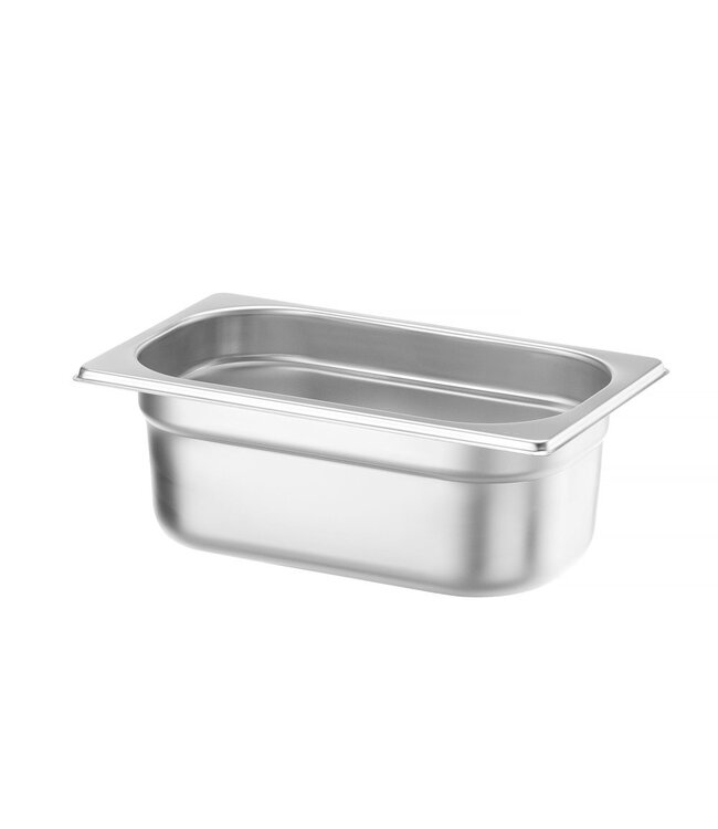 Gastronormbak rvs 1/4-100 mm diep 2,8 ltr zonder greep Profi Line- Hendi