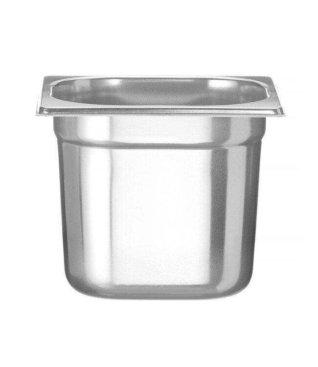 Gastronormbak rvs 1/6-150 mm diep 2,4 ltr zonder greep Profi Line- Hendi
