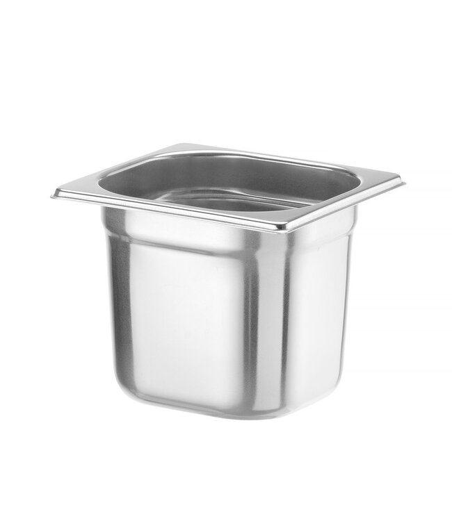 Gastronormbak rvs 1/6-150 mm diep 2,4 ltr zonder greep Profi Line- Hendi