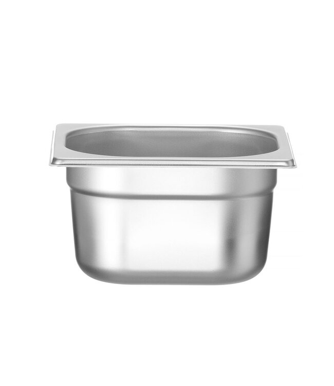 Gastronormbak rvs 1/6-100 mm diep 1,6 ltr zonder greep Profi Line- Hendi