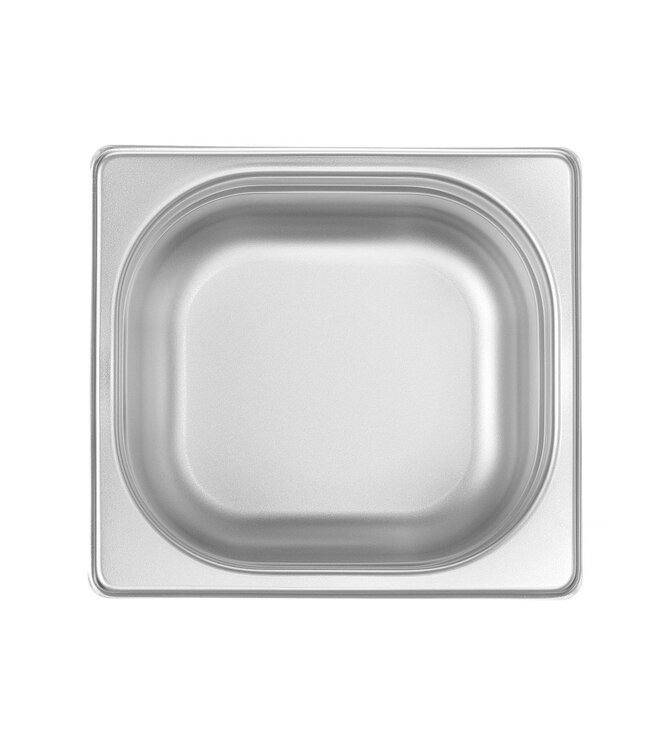 Gastronormbak rvs 1/6-100 mm diep 1,6 ltr zonder greep Profi Line- Hendi