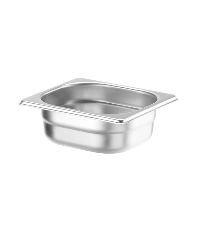 Gastronormbak rvs 1/6-065 mm diep 1 ltr zonder greep Profi Line- Hendi