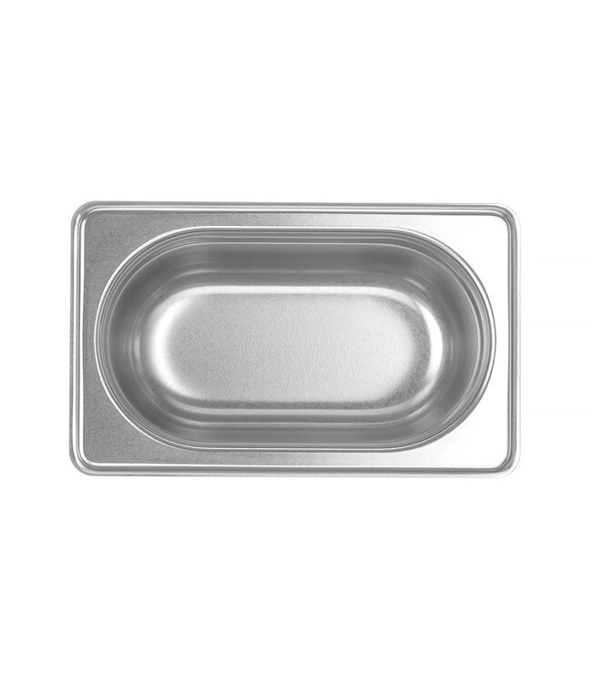 Gastronormbak rvs 1/9-100 mm diep 1 ltr zonder greep Profi Line- Hendi