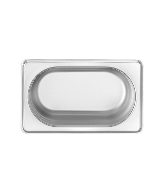 Gastronormbak rvs 1/9-065 mm diep 0,6 ltr zonder greep Profi Line- Hendi