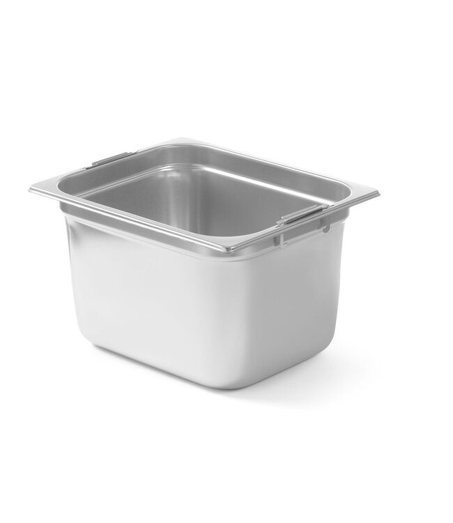 Gastronormbak rvs 1/2-100 mm diep 6,25 ltr met handgreep Profi Line- Hendi