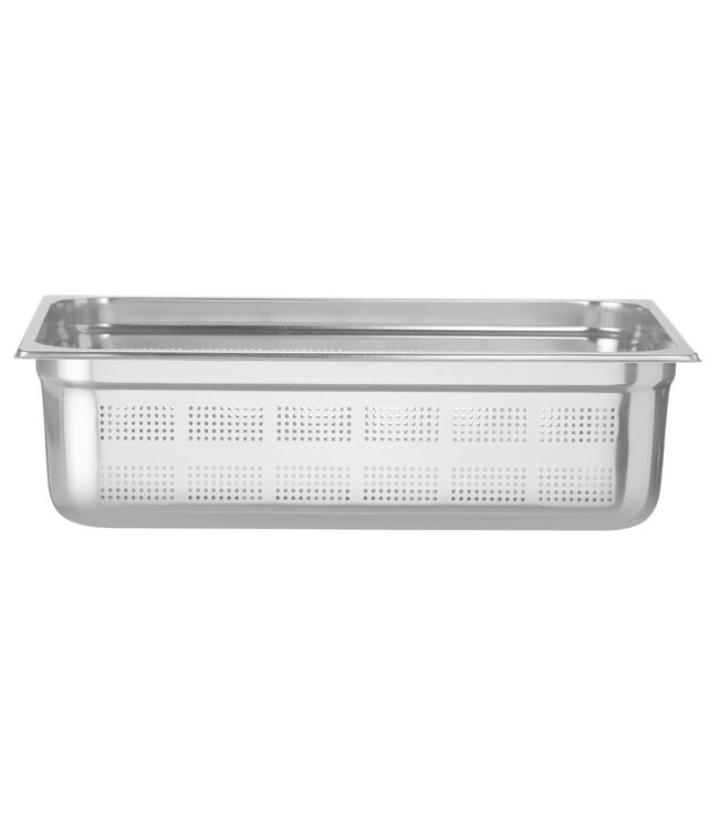 Gastronormbak rvs 1/1-150 mm diep 21 ltr geperforeerd zonder greep Profi Line- Hendi