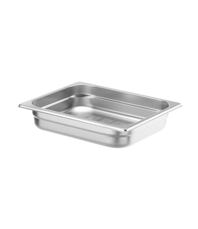 Gastronormbak rvs 1/2-065 mm diep 4 ltr geperforeerde bodem zonder greep Profi Line- Hendi