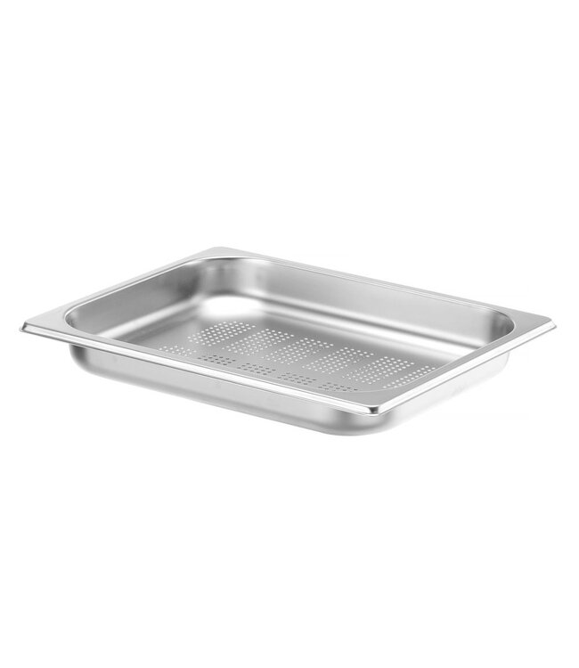 Gastronormbak rvs 1/2-040 mm diep 2 ltr geperforeerde bodem zonder greep Profi Line- Hendi