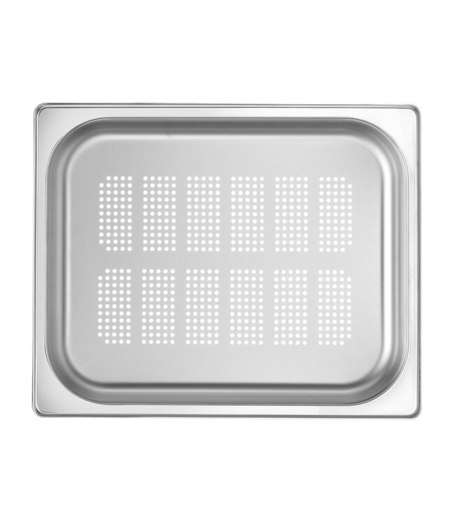 Gastronormbak rvs 1/2-040 mm diep 2 ltr geperforeerde bodem zonder greep Profi Line- Hendi