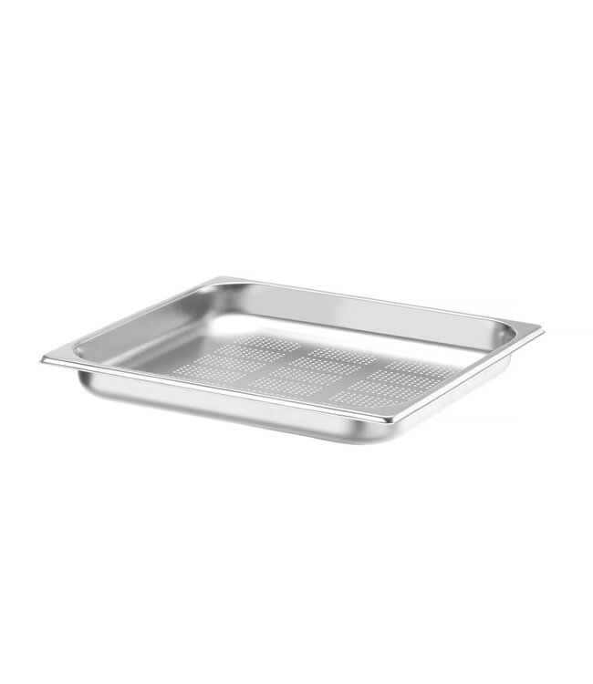 Gastronormbak rvs 2/3-040 mm diep 3 ltr geperforeerde bodem zonder greep Profi Line- Hendi
