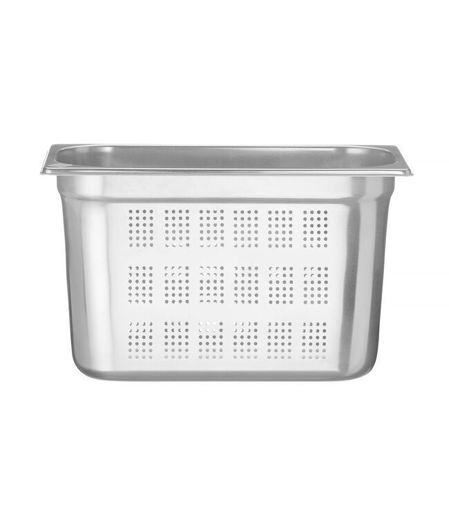 Gastronormbak rvs 1/3-200 mm diep 7,8 ltr geperforeerd zonder greep Profi Line- Hendi
