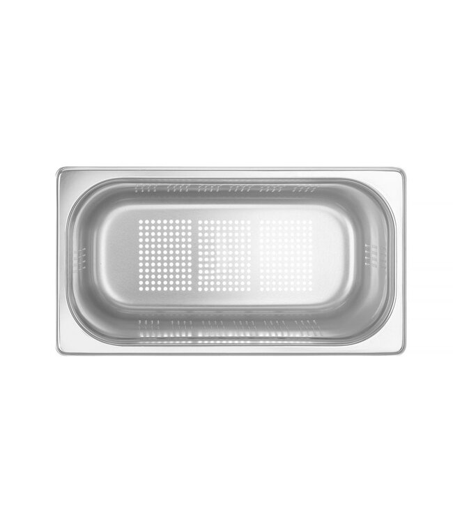 Gastronormbak rvs 1/3-200 mm diep 7,8 ltr geperforeerd zonder greep Profi Line- Hendi
