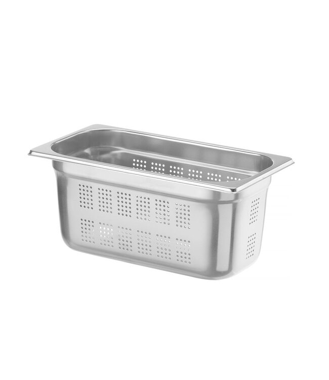 Gastronormbak rvs 1/3-150 mm diep 5,7 ltr geperforeerd zonder greep Profi Line- Hendi