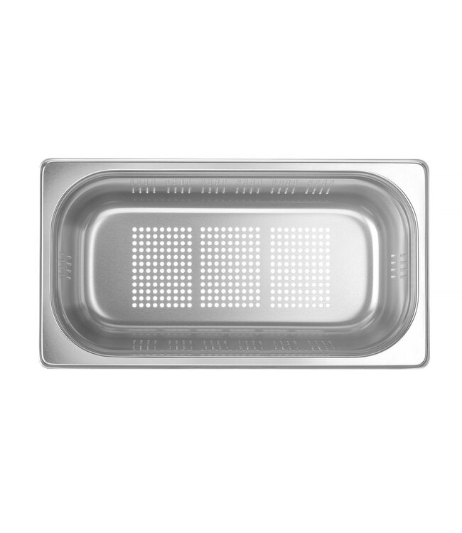 Gastronormbak rvs 1/3-150 mm diep 5,7 ltr geperforeerd zonder greep Profi Line- Hendi