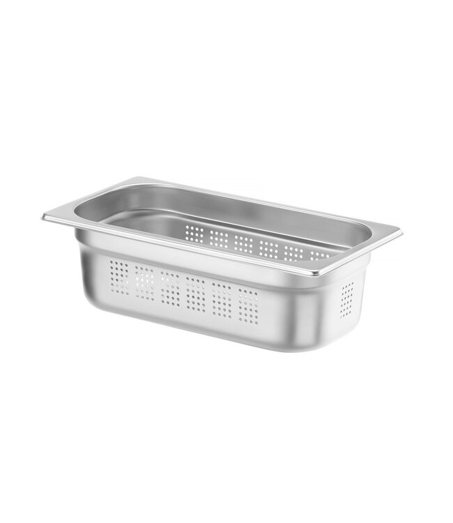 Gastronormbak rvs 1/3-100 mm diep 4 ltr geperforeerd zonder greep Profi Line- Hendi