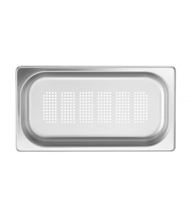 Gastronormbak rvs 1/3-040 mm diep 1,2 ltr geperforeerde bodem zonder greep Profi Line- Hendi