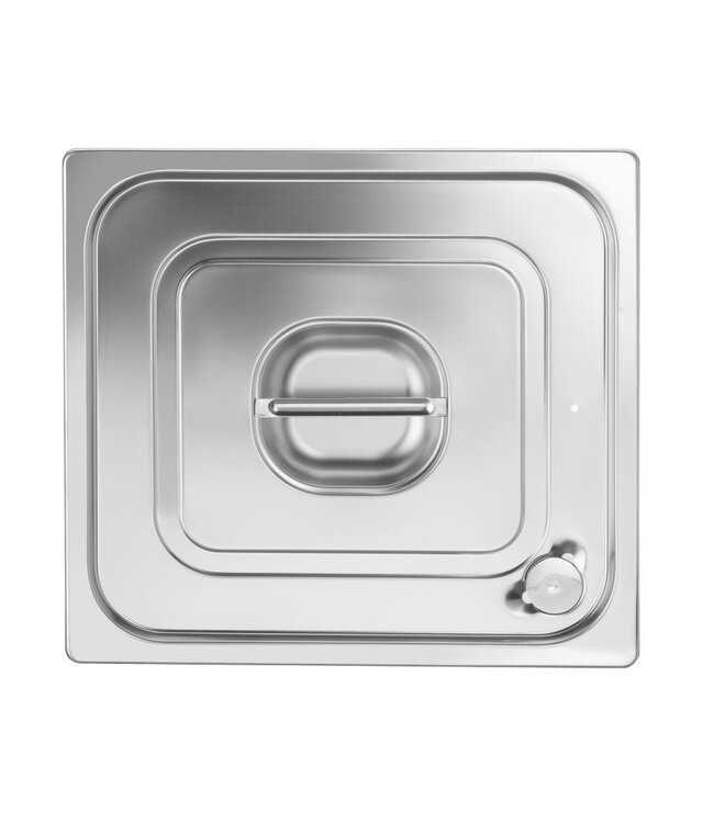 Gastronormdeksel rvs 2/3 waterdicht m/siliconenafdichting voor Profi Line GN containers- Hendi