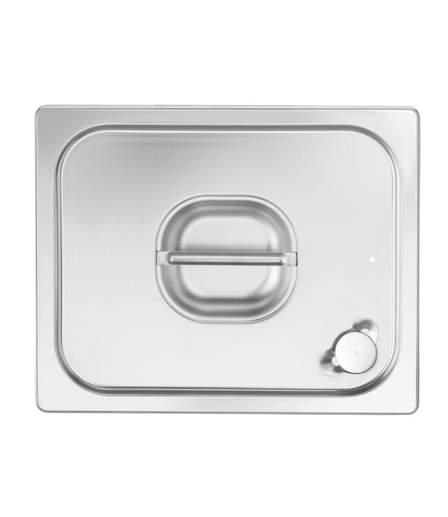 Gastronormdeksel rvs 1/2 waterdicht m/siliconenafdichting voor Profi Line GN containers- Hendi