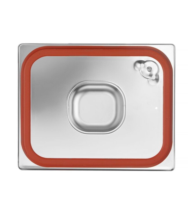 Gastronormdeksel rvs 1/2 waterdicht m/siliconenafdichting voor Profi Line GN containers- Hendi