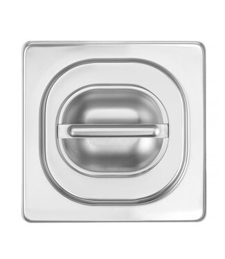 Hendi GN deksels rvs Gastronormdeksel rvs 1/6 waterdicht m/siliconenafdichting voor Profi Line GN containers- Hendi