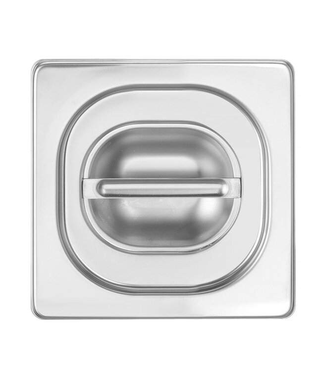 Gastronormdeksel rvs 1/6 waterdicht m/siliconenafdichting voor Profi Line GN containers- Hendi