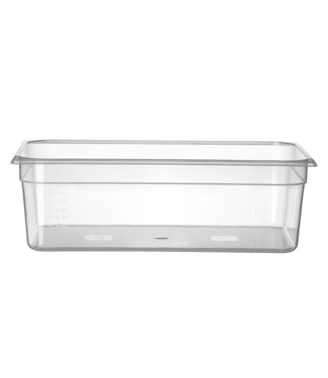 Gastronormbak PP(polypropyleen) 1/1-150 mm diep 21 ltr -40°C tot +80°C - Hendi