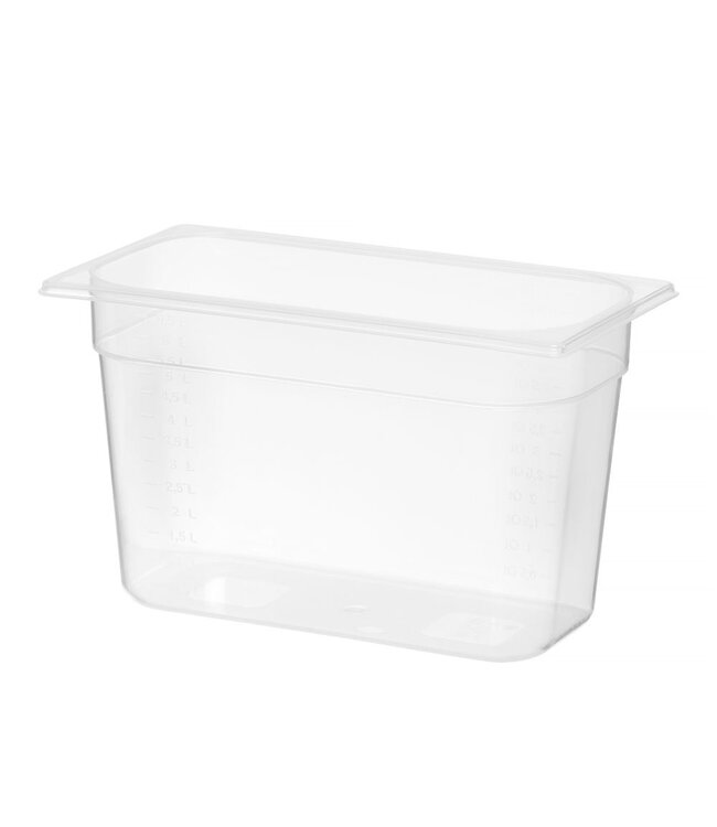 Gastronormbak PP(polypropyleen) 1/3-200 mm diep 7,8 ltr -40°C tot +80°C - Hendi