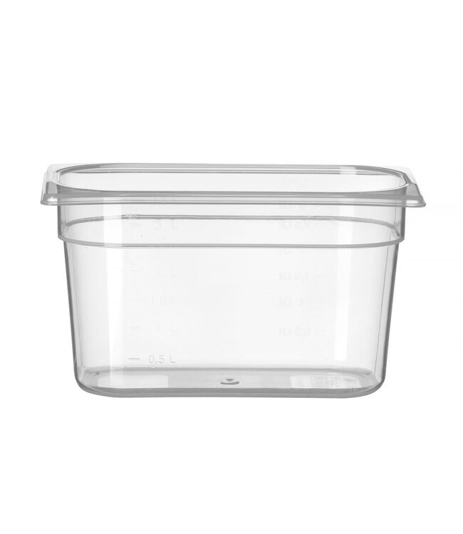 Gastronormbak PP(polypropyleen) 1/4-150 mm diep 4 ltr -40°C tot +80°C - Hendi