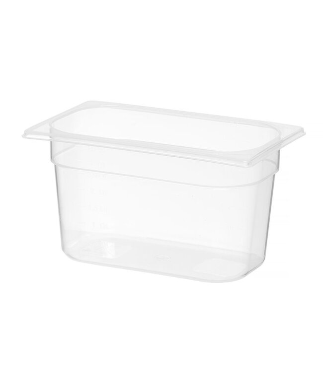 Gastronormbak PP(polypropyleen) 1/4-150 mm diep 4 ltr -40°C tot +80°C - Hendi