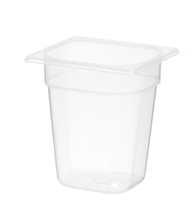 Gastronormbak PP(polypropyleen) 1/6-200 mm diep 3,4 ltr onder greep Profi Line- Hendi