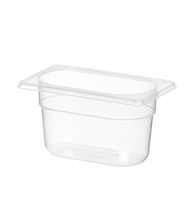 Gastronormbak PP(polypropyleen) 1/9-100 mm diep 1 ltr -40°C tot +80°C - Hendi