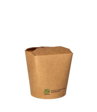 Fold-Pak Bak disp karton/PE 460 ml oosterse maaltijdbak bruin - Fold-Pak | prijs & verp per 50 stuks