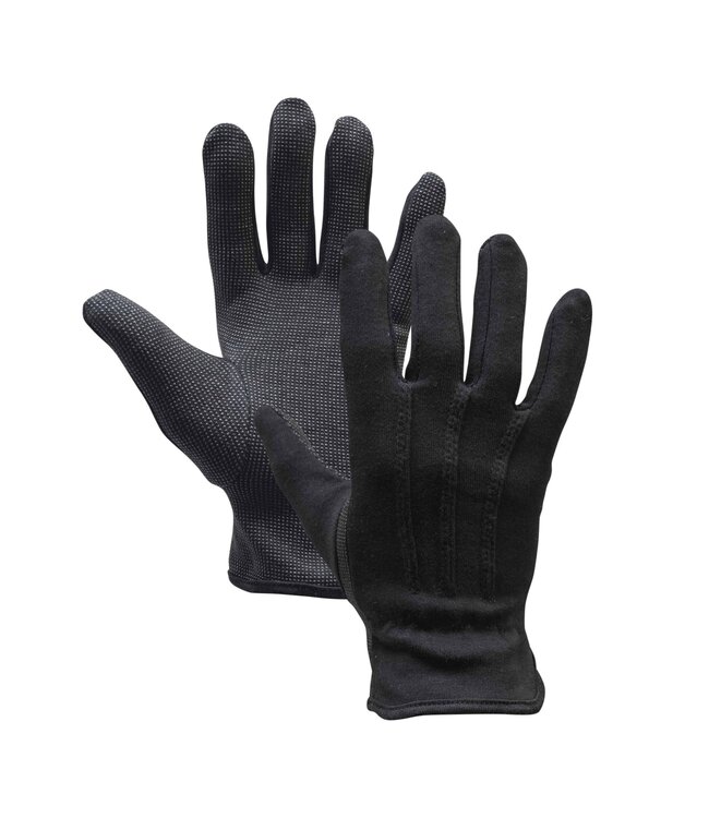 Serveerhandschoen zwart met PVC-nopjes maat M | prijs & verp per 10 stuks