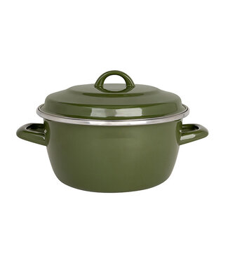 Cosy & Trendy Kookpan Ø20x(h)10,5 cm geemaileerd 2,9 ltr groen Nonna - Cosy & Trendy | prijs & verp per 8 stuks