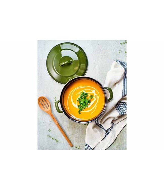 Kookpan Ø20x(h)10,5 cm geemaileerd 2,9 ltr groen Nonna - Cosy & Trendy | prijs & verp per 8 stuks