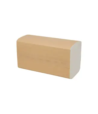 Handdoeken 21,5x21 cm (bxl) V-fold recycled wit 2-lgs | prijs & verp per 5.000 stuks