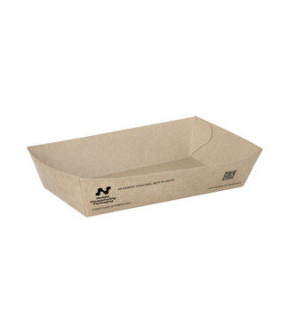 Notpla Snackbakje A14 disp plasticvrij karton 155x85x38 mm bruin - Notpla | prijs & verp per 480 stuks