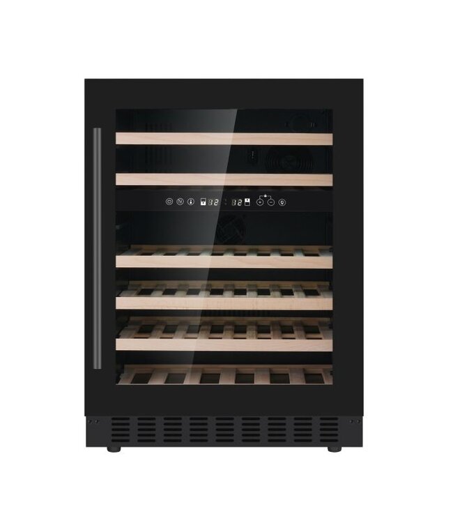 Wijnkoelkast 46 flessen 145 ltr (bruto inh.) 2 zones 595X578X820 mm (bxdxh) +5°C tot +20°C - Combisteel