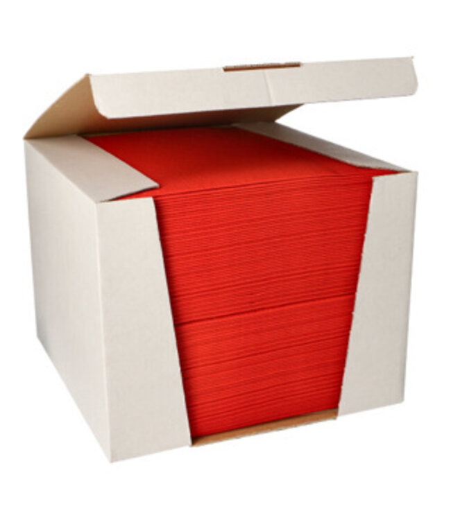 Servet 40x40 cm 3-laags rood tissue 1/4 gevouwen Royal Collection - Papstar | prijs & verp per 100 stuks