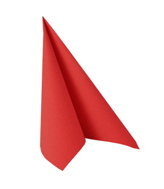 Servet 40x40 cm 3-laags rood tissue 1/4 gevouwen Royal Collection - Papstar | prijs & verp per 100 stuks
