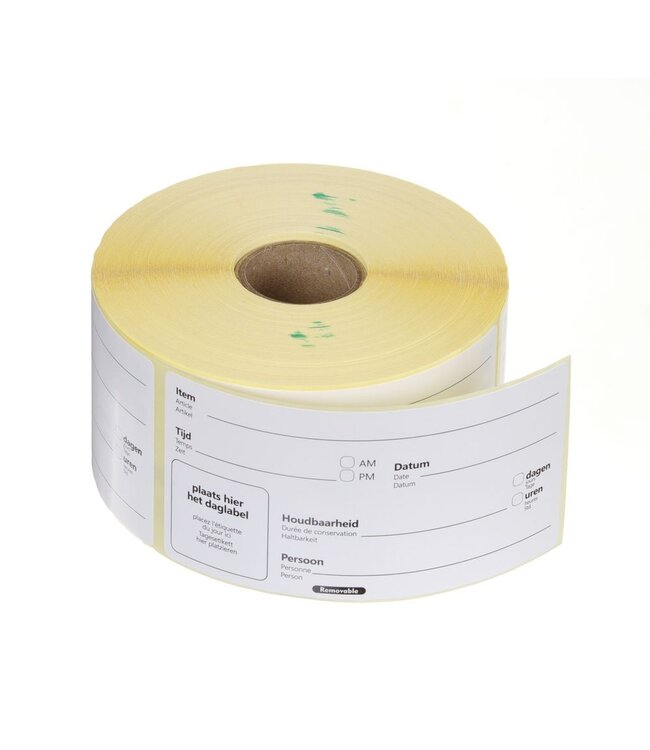 Houdbaarheidsstickers 100x50 mm multifunctioneel eenvoudig te verwijderen Wit - Hendi | prijs & verp per 500 stuks