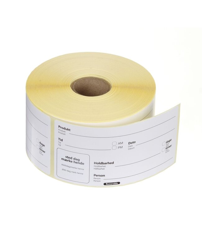 Houdbaarheidsstickers 100x50 mm multifunctioneel eenvoudig te verwijderen Wit - Hendi | prijs & verp per 500 stuks