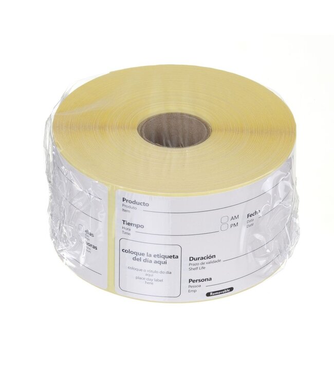Houdbaarheidsstickers 100x50 mm multifunctioneel eenvoudig te verwijderen Wit - Hendi | prijs & verp per 500 stuks